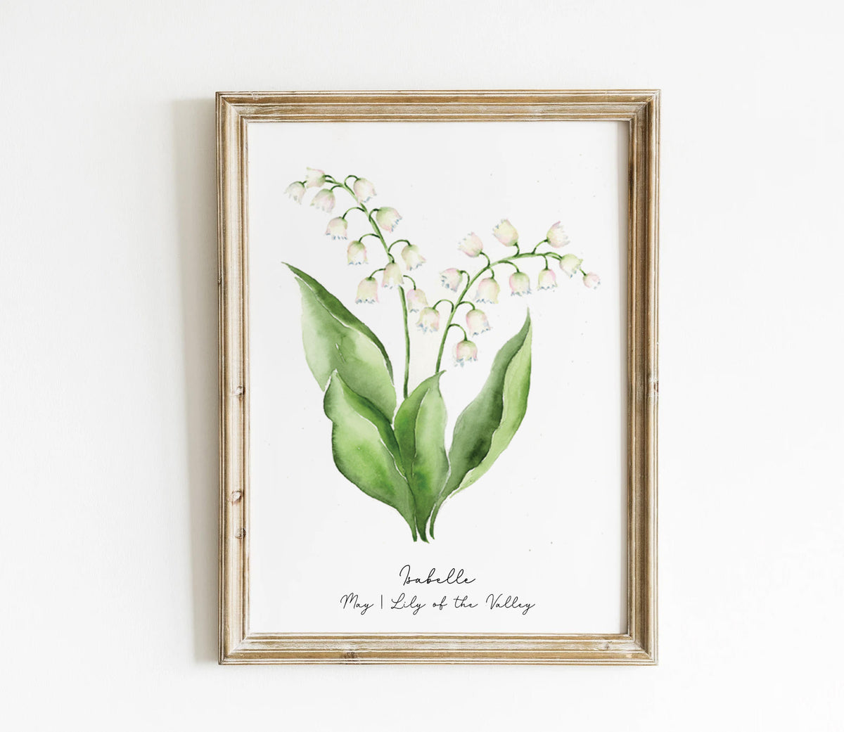 birth flower lily of the valley May Birth Flower Print