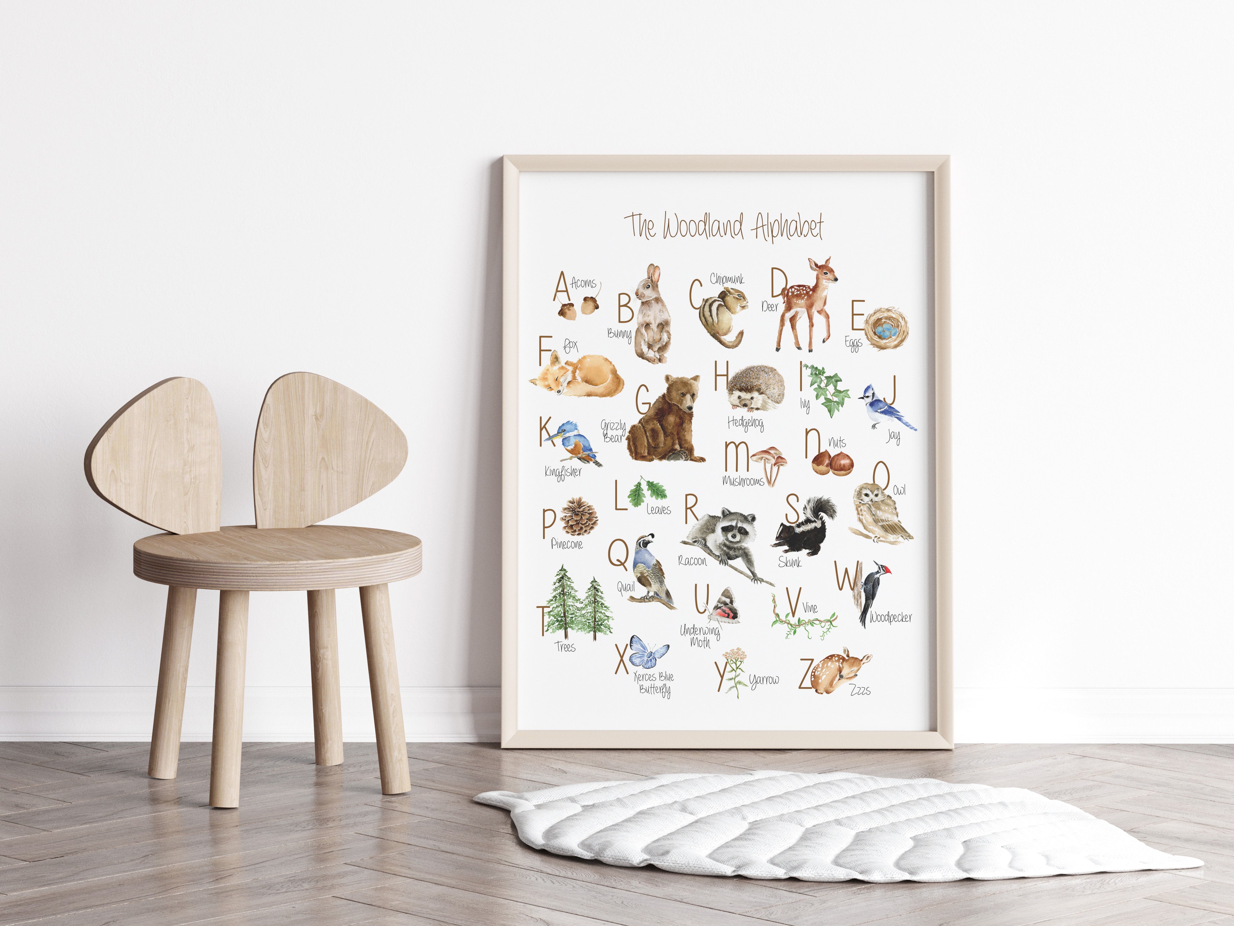 Woodland Alphabet Print – Carrie The Brush