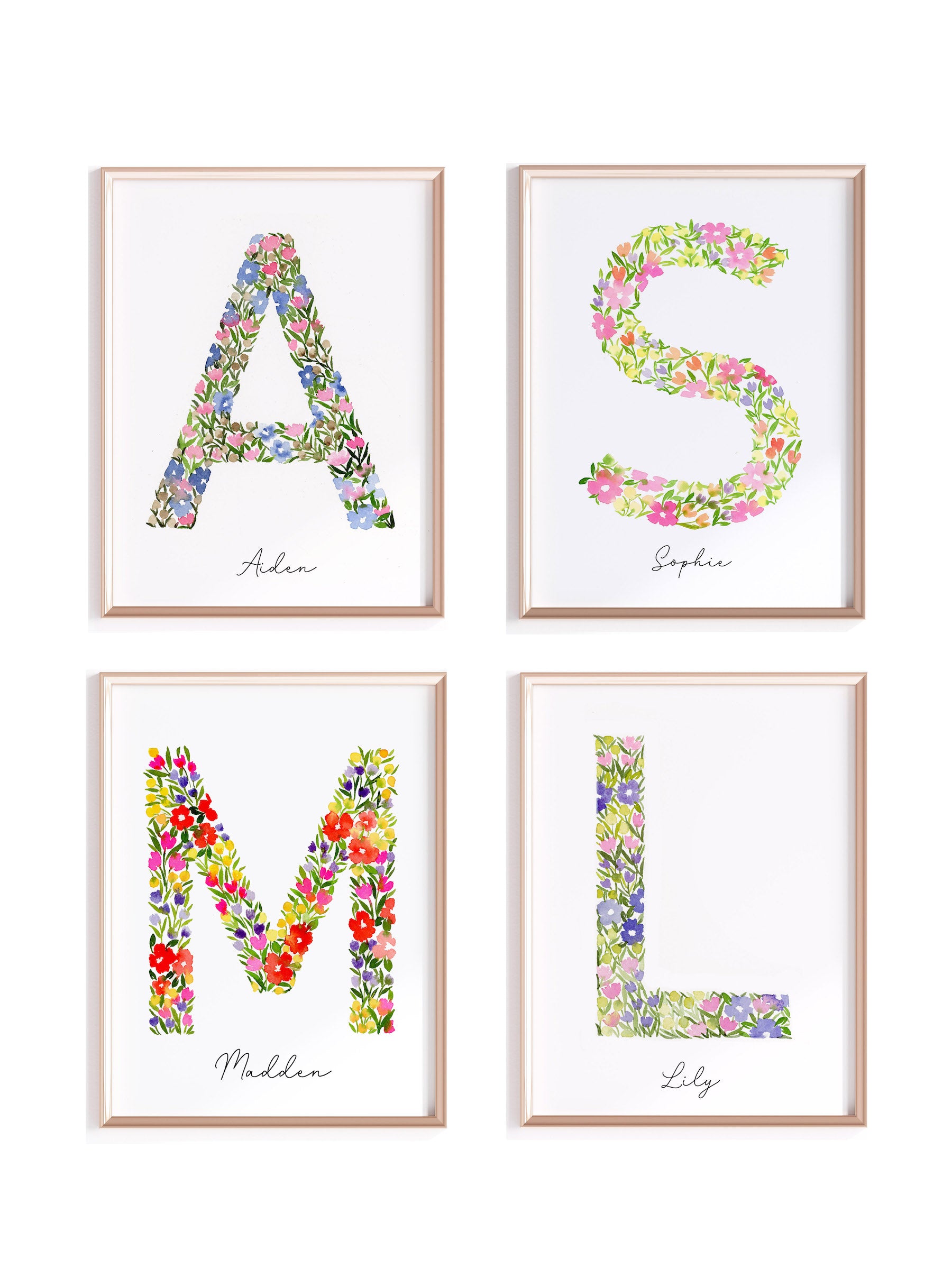 Custom Floral Letter – Carrie & The Brush custom-floral-letter-carrie-the-brush